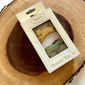 New | Malawi Animal Cheetah & Zebra Drawer Knobs